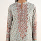 3 Piece - Embroidered Cotton Suit