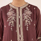 3 Piece - Embroidered Chiffon Suit