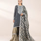 3 Piece - Embroidered Chiffon Suit