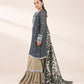 3 Piece - Embroidered Chiffon Suit