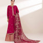 3 Piece - Embroidered Raw Silk Suit