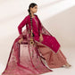 3 Piece - Embroidered Raw Silk Suit
