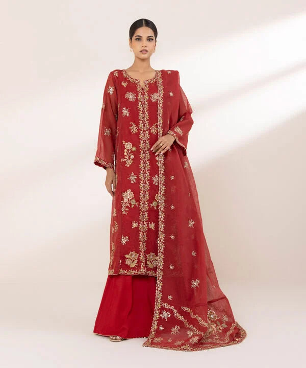 3 Piece - Embroidered Karandi Suit
