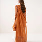 3 Piece - Embroidered Raw Silk Suit