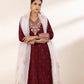 3 Piece - Embroidered Cotton Net Suit