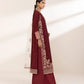 3 Piece - Embroidered Cotton Net Suit