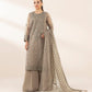 3 Piece - Embroidered Organza Suit