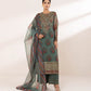 3 Piece - Embroidered Organza Suit