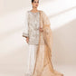3 Piece - Embroidered Cotton Net Suit