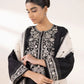 3 Piece - Embroidered Cotton Net Suit