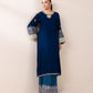 2 Piece - Embroidered Velvet Suit