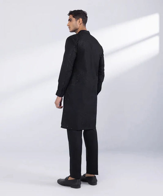 Schiffli Embroidered Cotton Suit