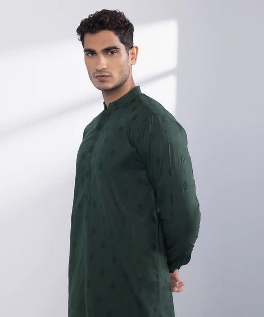 Schiffli Embroidered Cotton Suit