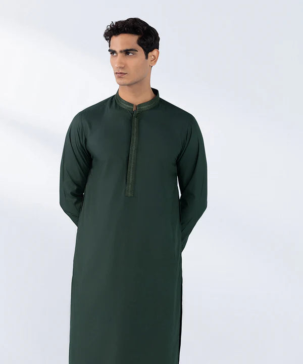 Embroidered Wash & Wear Suit