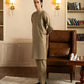 Embroidered Dobby Suit - Slim Fit