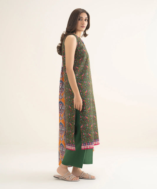 3 Piece - Printed Khaddar Suit