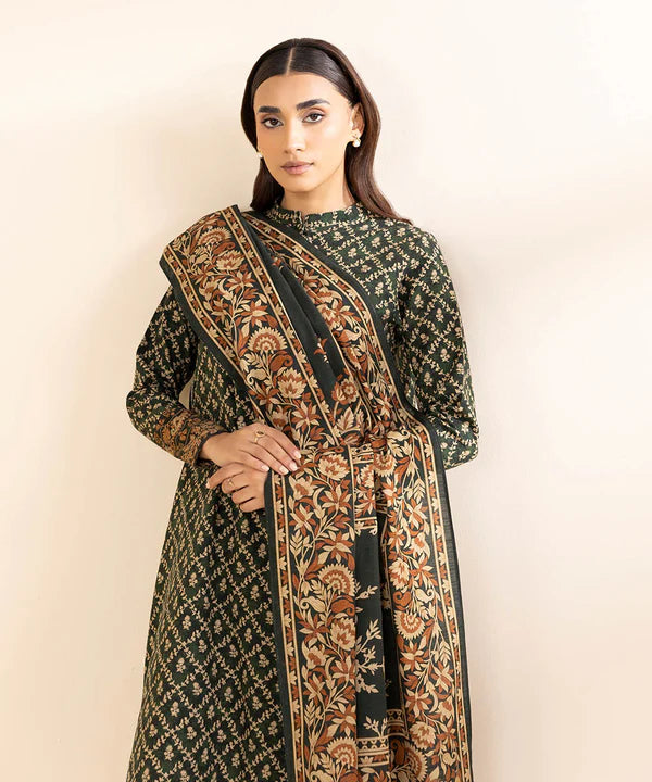 3 Piece - Printed Light Khaddar Suit