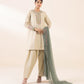 3 Piece - Embroidered Light Khaddar Suit