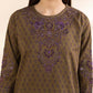 3 Piece - Embroidered Cotton Jacquard Suit