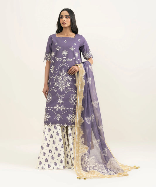 3 Piece - Embroidered Lawn Suit