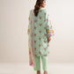3 Piece - Embroidered Zari Cotton Suit