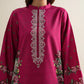3 Piece - Embroidered Zari Cotton Suit