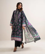3 Piece - Embroidered Zari Cotton Suit