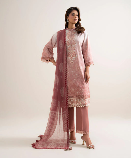 3 Piece - Embroidered Lawn Suit