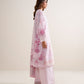 Women's Unstitched Lawn Embroidered Pink 3 Piece Suit