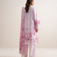 Women's Unstitched Lawn Embroidered Pink 3 Piece Suit