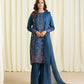 3 Piece - Embroidered Cotton Jacquard Suit