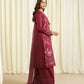 3 Piece - Embroidered Cotton Jacquard Suit