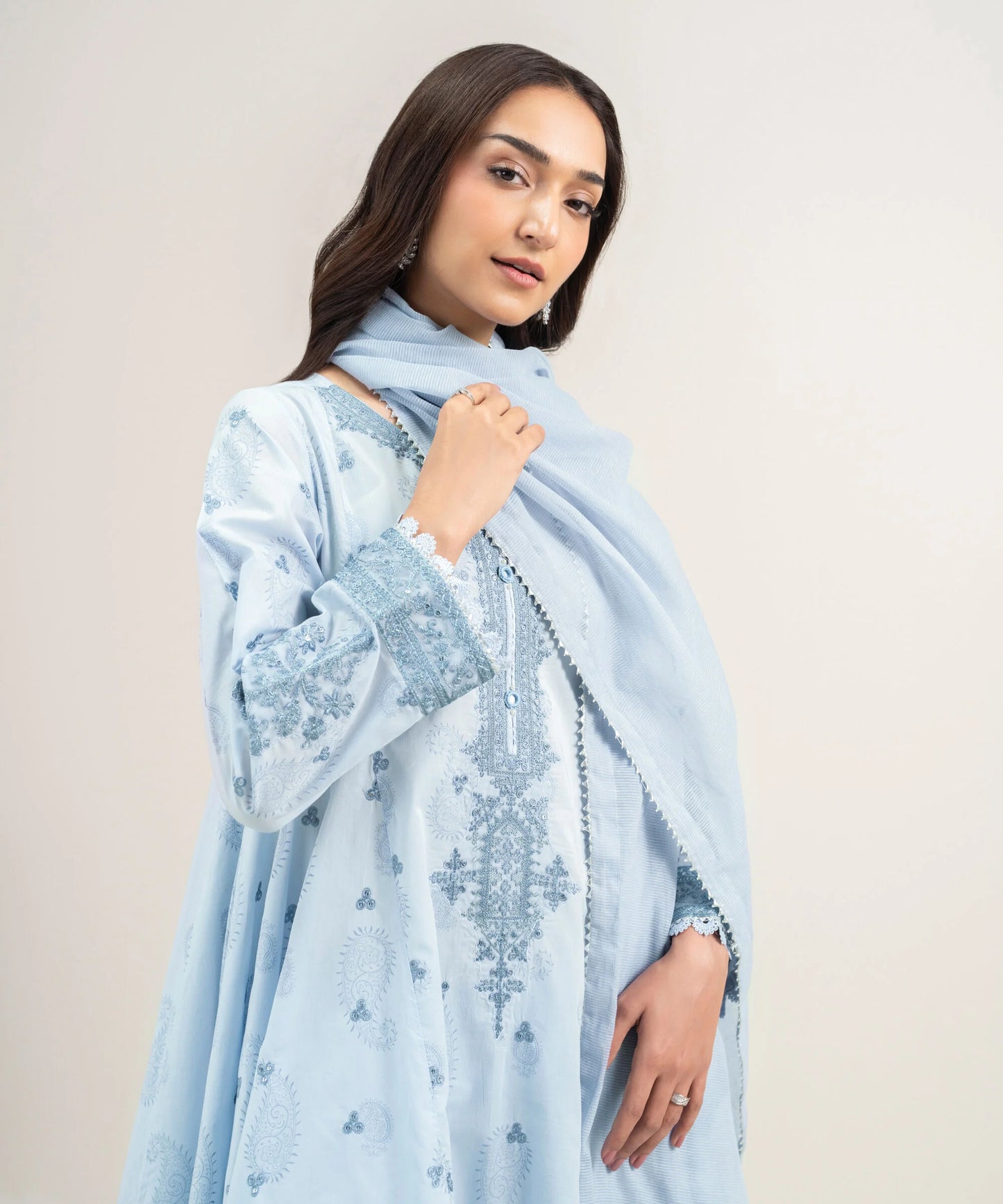 3 Piece - Embroidered Lawn Suit
