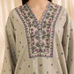 3 Piece - Embroidered Linen Suit