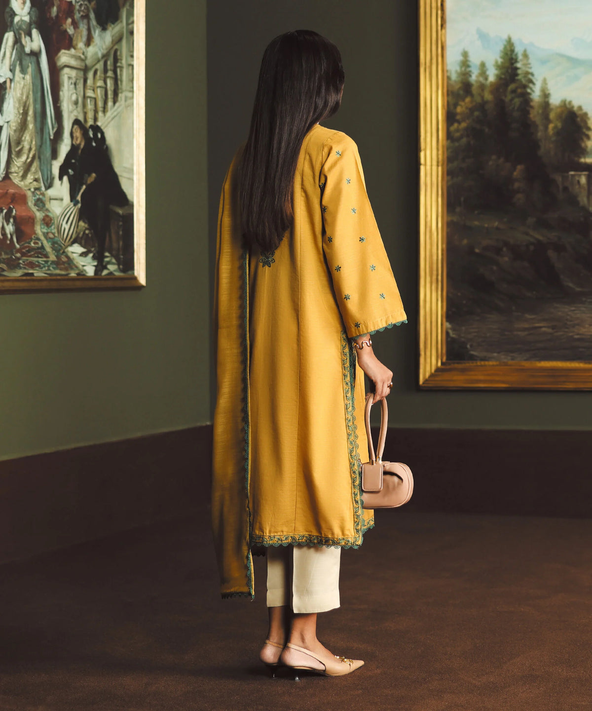 Embroidered Light Khaddar Shirt