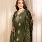 3 Piece - Embroidered Silk Suit