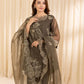 3 Piece - Embroidered Organza Suit
