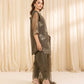 3 Piece - Embroidered Organza Suit