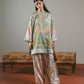 2 Piece - Printed Silk Suit