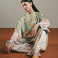 2 Piece - Printed Silk Suit