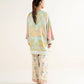 2 Piece - Printed Silk Suit