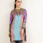 2 Piece - Printed Silk Suit