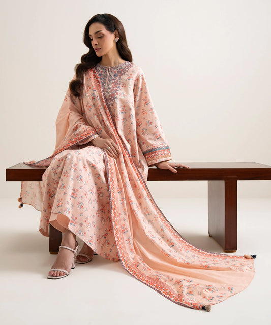 3 Piece - Embroidered Lawn Suit