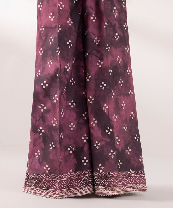 Printed Cambric Flared Pants