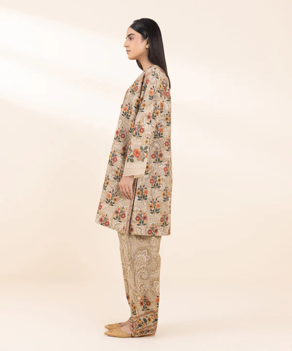 2 Piece - Embroidered Khaddar Suit
