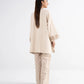 2 Piece - Embroidered Linen Suit