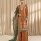 3 Piece - Embroidered Raw Silk Suit