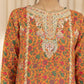 3 Piece - Embroidered Raw Silk Suit
