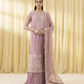 3 Piece - Embroidered Net Suit