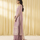3 Piece - Embroidered Net Suit